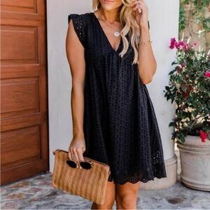 Mustard Seed Eyelet Romper/Dress